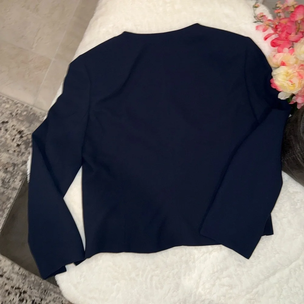 2 x 20$ Evan Picone Women's Navy Blazer with Brown Buttons Size 14